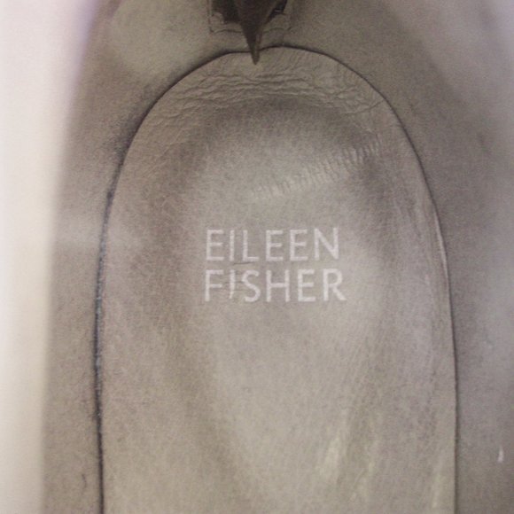 EILEEN FISHER Ives $280 Grey Suede Block Heel Strap Booties Women's 11 - Picture 9 of 11